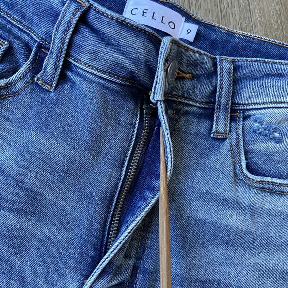 Cello Jeans Women Sz 9 Medium Blue High Rise Straight Leg - Picture 5 of 12